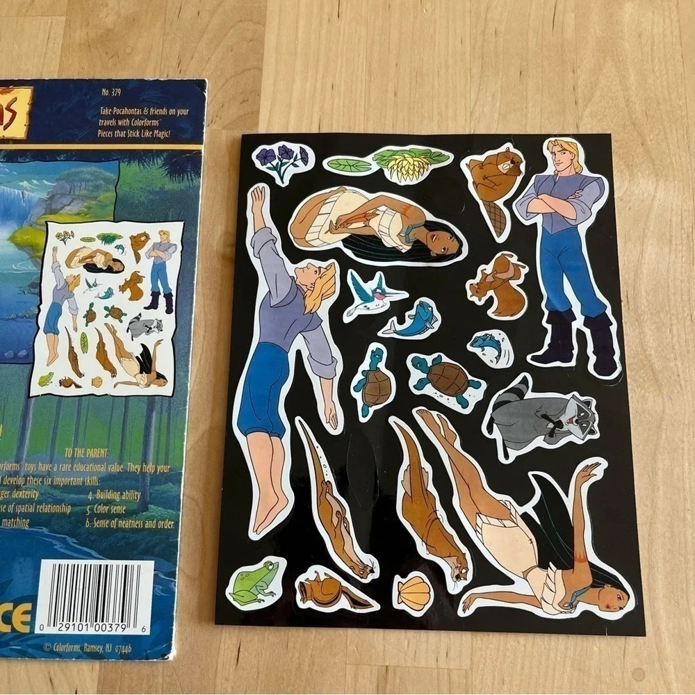 Vintage 90’s Disney Pocahontas Colorforms Play Set #379 River John Smith - Picture 5 of 7